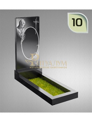 Памятник из гранита "Клипарт" с оформлением 10 — ritualum.ru